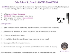 Fiche Soin 4 Etape 2 d'une routine saine L'apres-shampoing